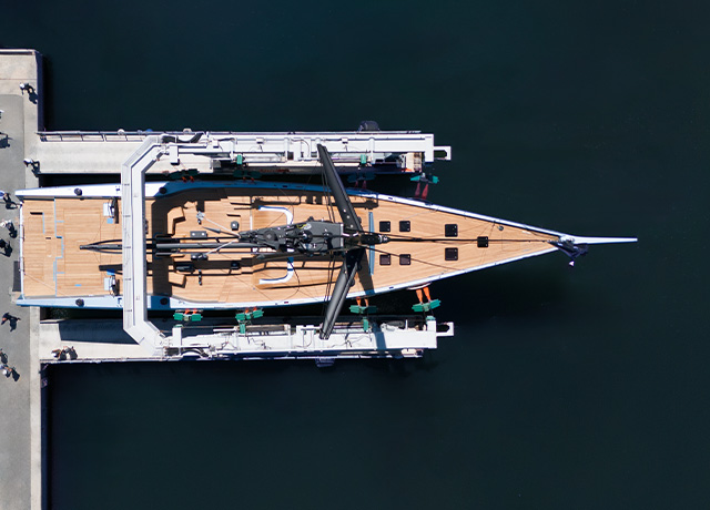 Performance and comfort: the first wallywind110 to debut at the Monaco Yacht Show 2024. 
 